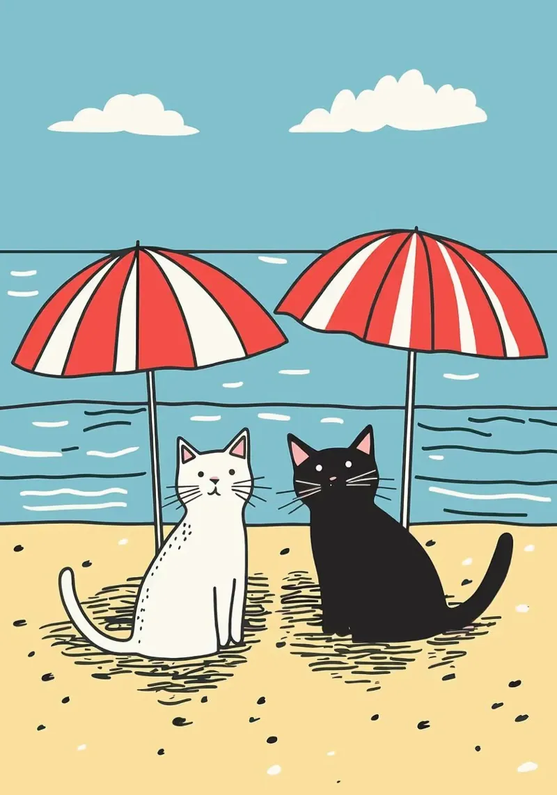 spiaggia dei gatti carta hahnemühle da Luke Yaeger
