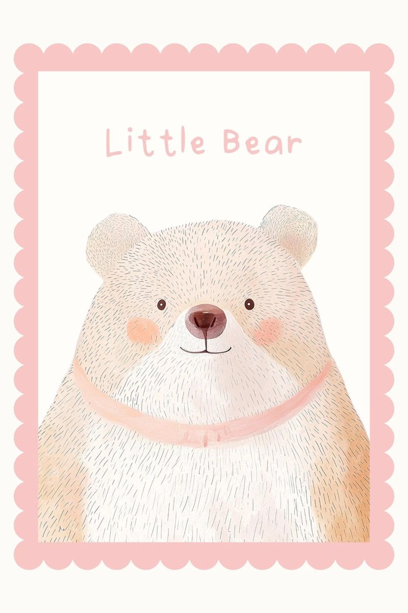Niedlicher Bär Kinderzimmer Druck Poster von Little Lola