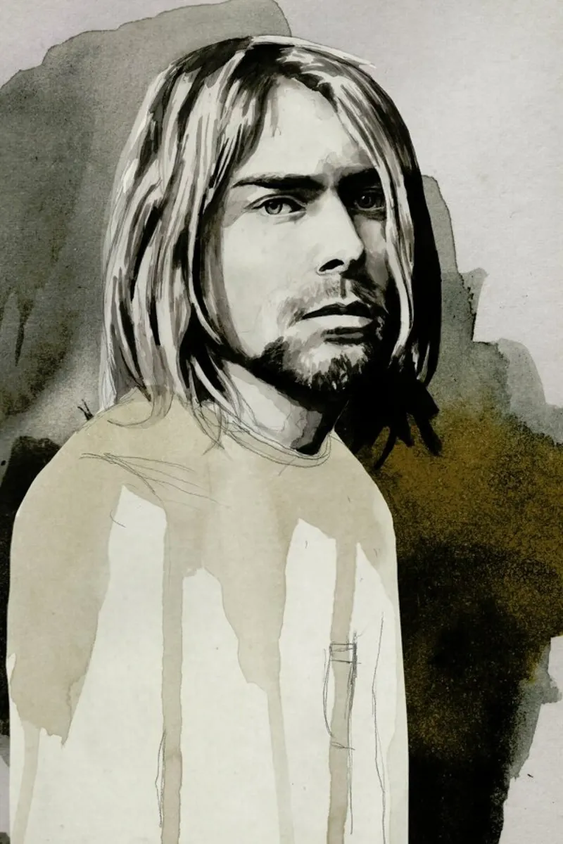 Kurt Cobain carta hahnemühle da David Diehl
