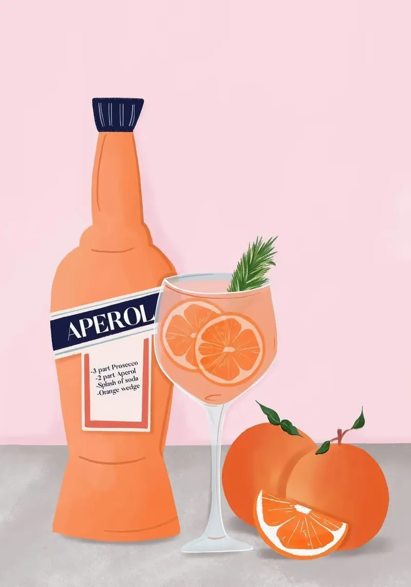 bottiglia di aperol pellicola backlit da Luke Yaeger