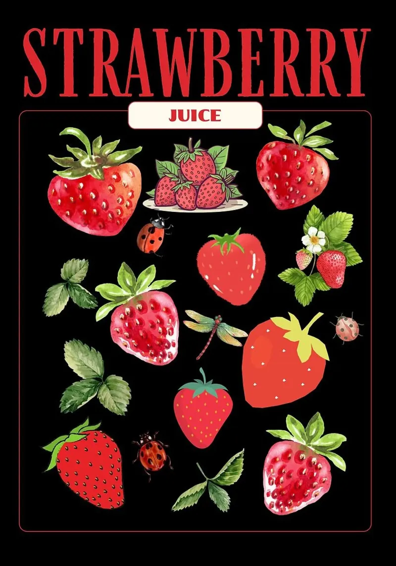 fragole pellicola backlit da Luke Yaeger