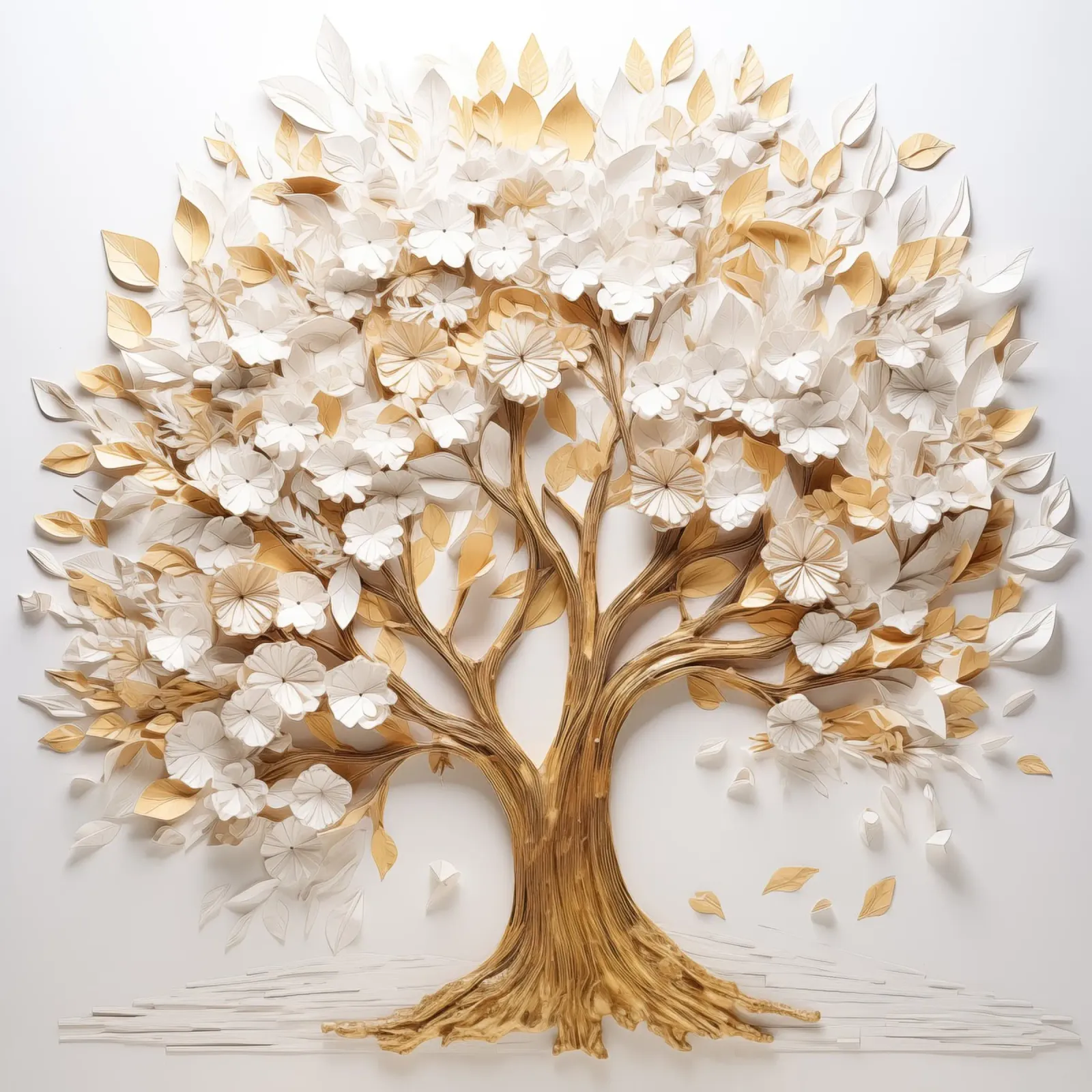 Albero con accenti dorati plexiglass da Imagine