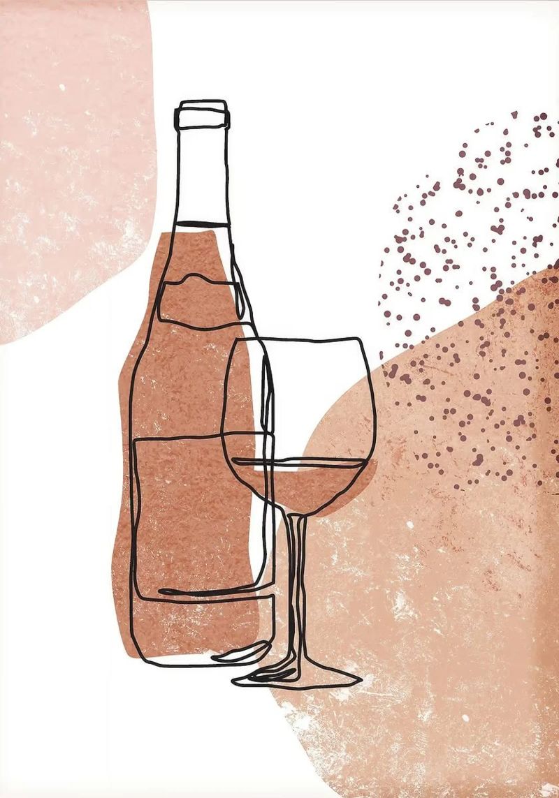 wine bottle poster by Luke Yaeger