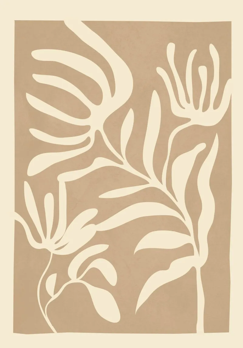 Minimal Abstract Art Plant 1 pellicola backlit da Flow Line