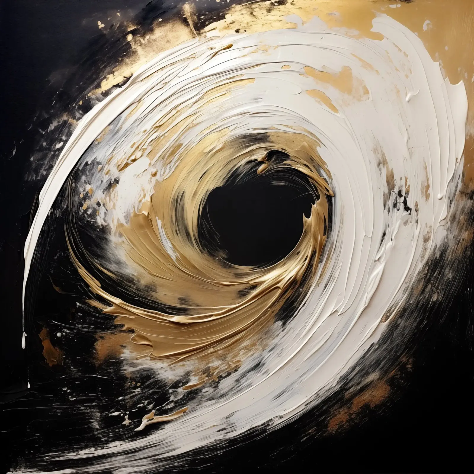 Cerchio astratto con accenti dorati poster da Imagine