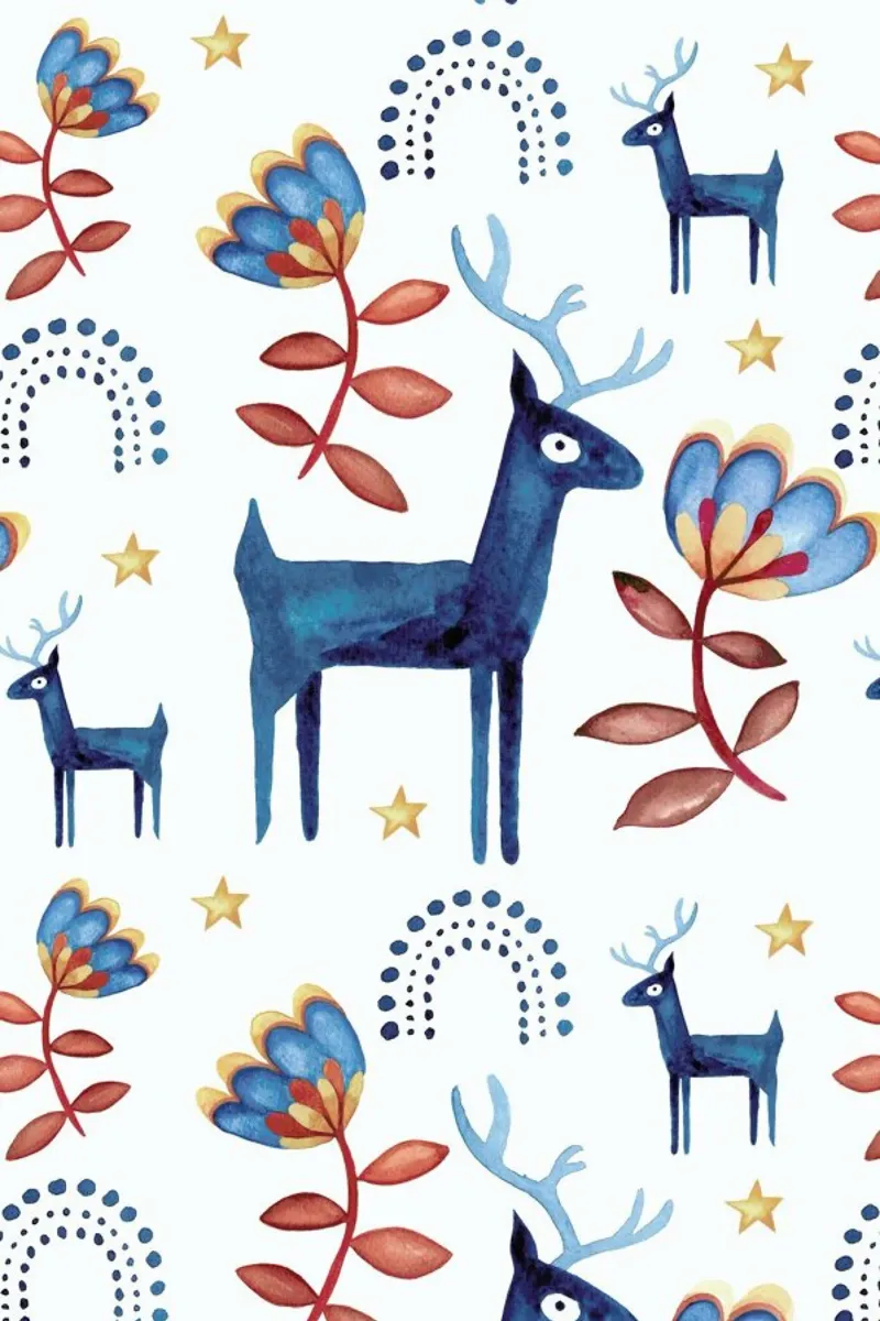 Skandi Xmas poster con telaio in legno da Sabrina Ziegenhorn