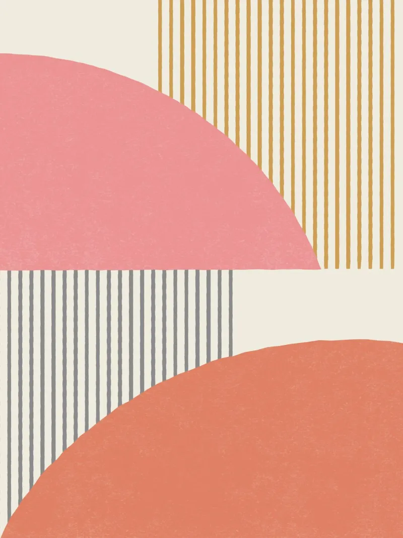Linee del quarto di cerchio - Oro grigio poster da MoonlightPrint