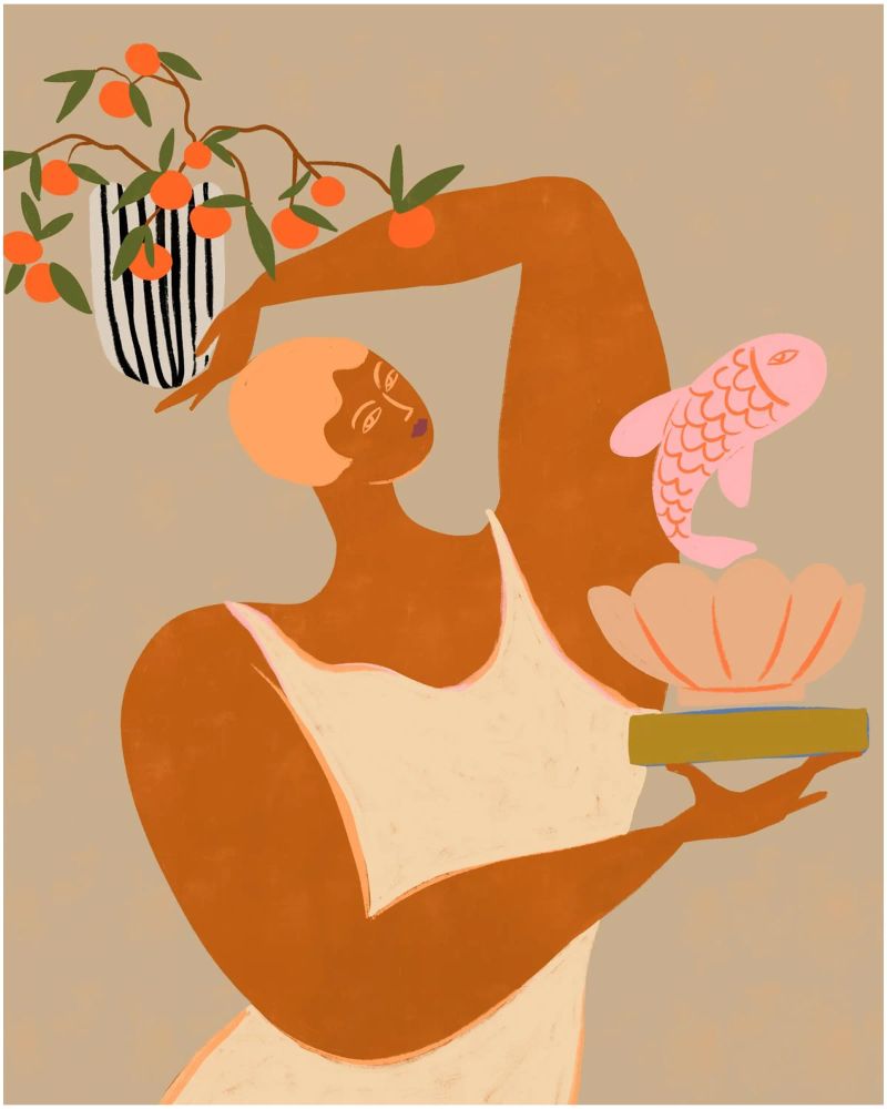 Fish and Oranges poster by Arty Guava