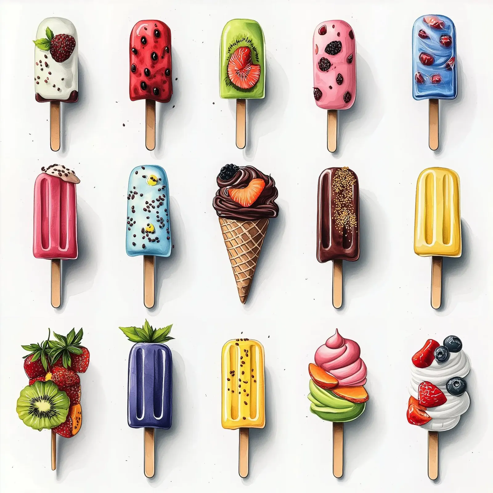 Colorful ice creams poster by Motivate-Today