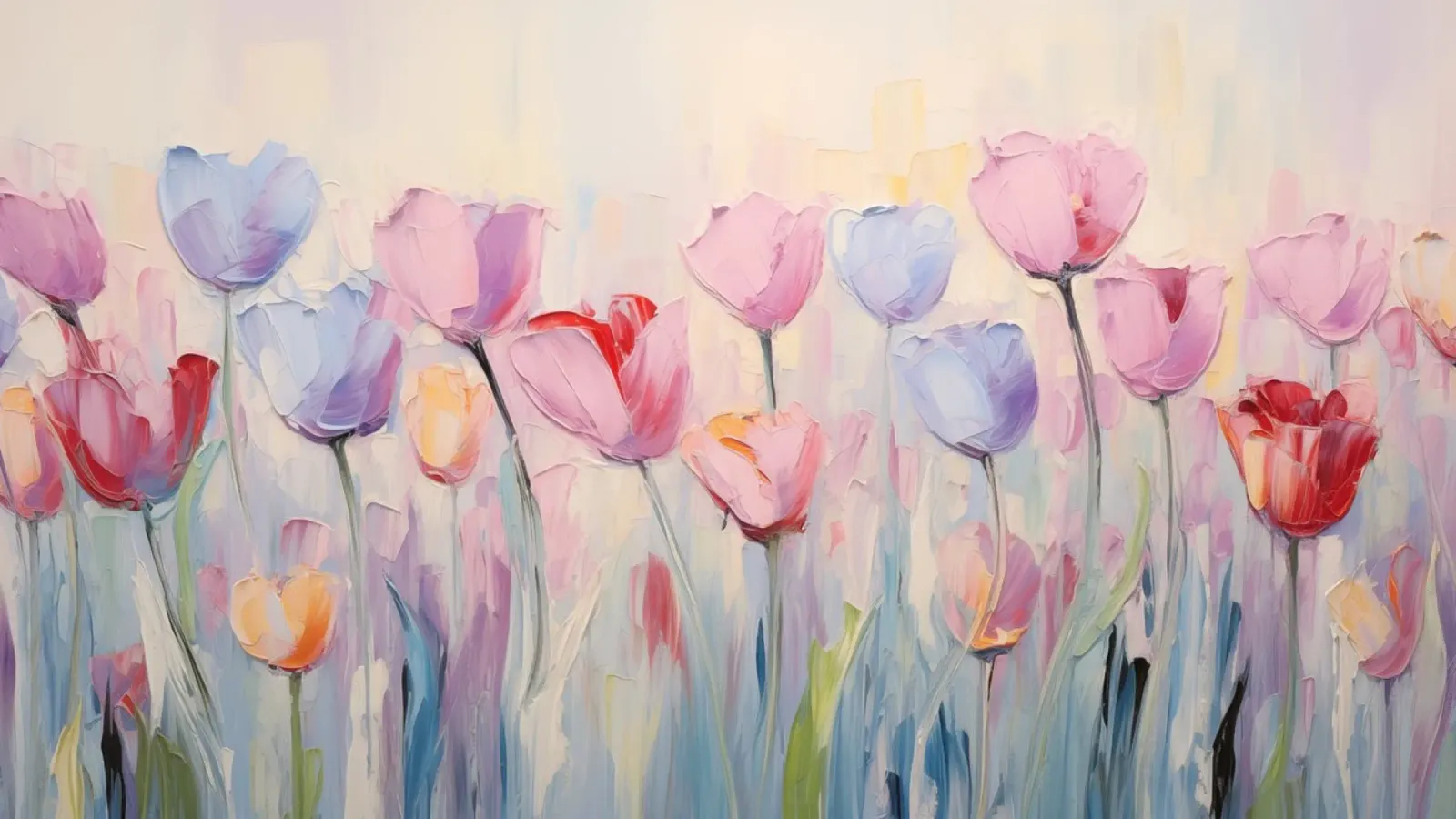 Tulipanes de color rosa suave hahnemühle de Imagine