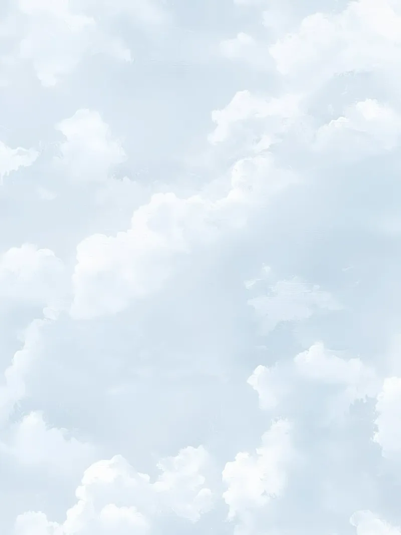 Arte spirituale del cielo blu e delle nuvole bianche per la calma e le vibrazioni dello yoga poster con telaio in alluminio da Gentle Echoes Art