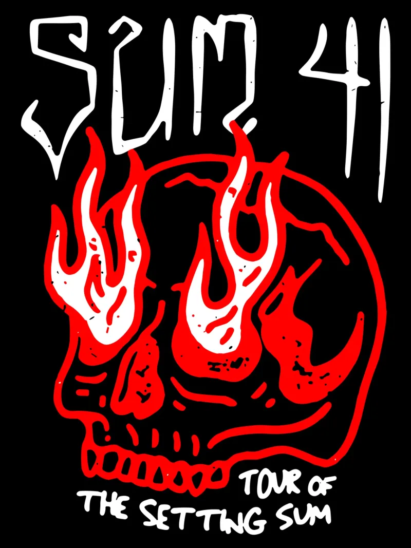 Sum 41 Skull Sketch Tour pellicola backlit da lindacleveland