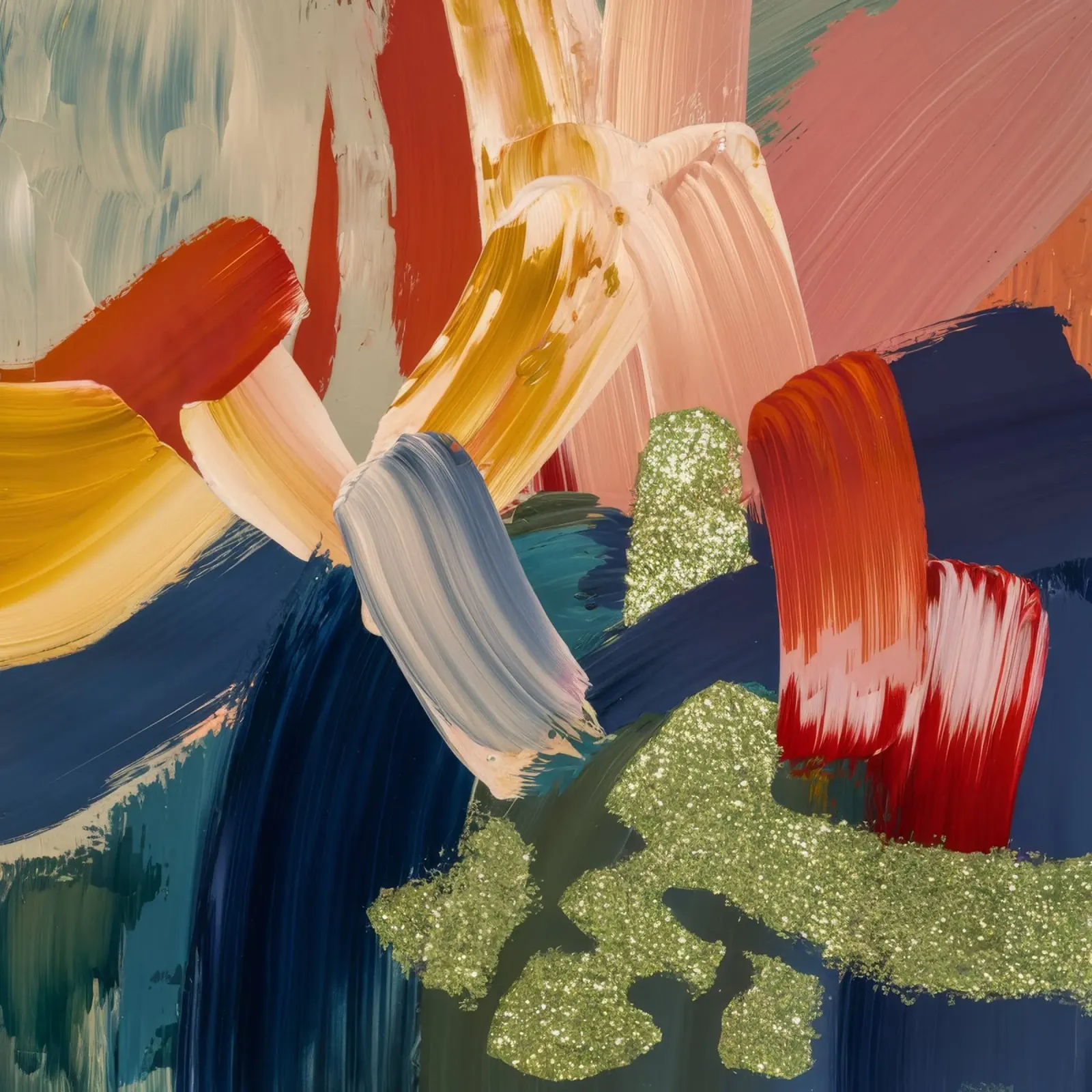 Flusso cremisi dorato poster da Sublime Layers