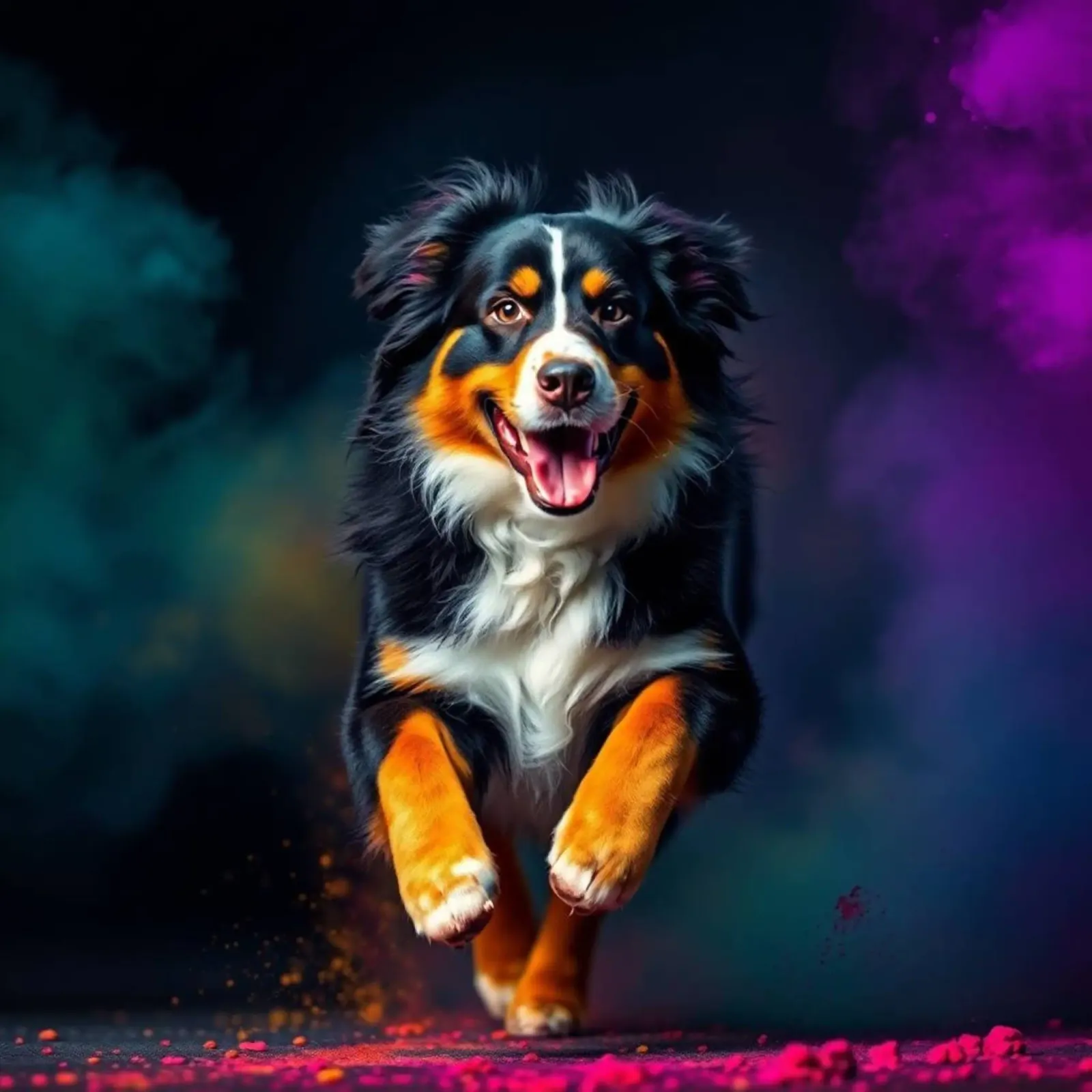The colorful Bernese Mountain Dog #82 canvas by Yumis.Beargang.and.Me