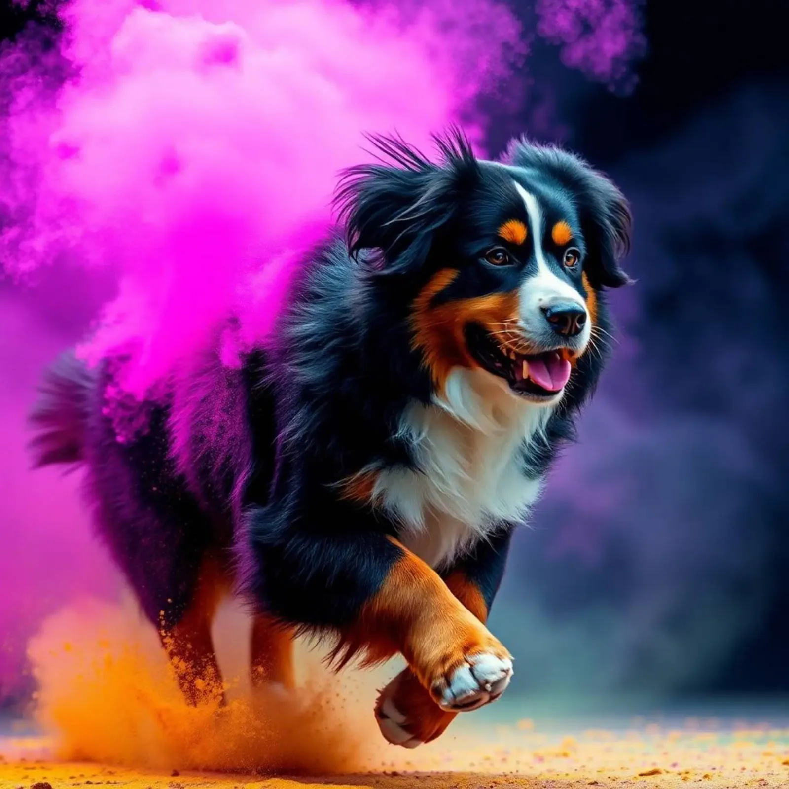 The colorful Bernese Mountain Dog #85 hahnemühle by Yumis.Beargang.and.Me