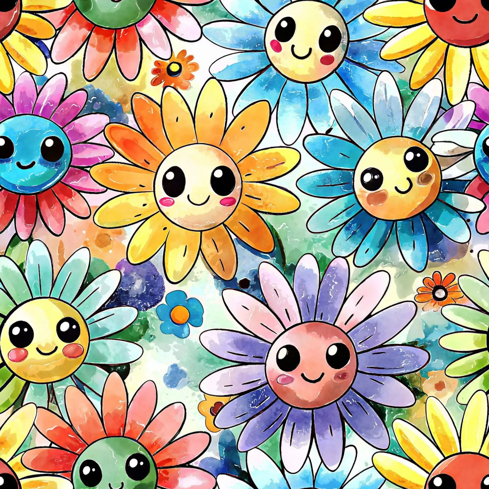 Margherite arcobaleno Kawaii pellicola backlit da Happy Littles