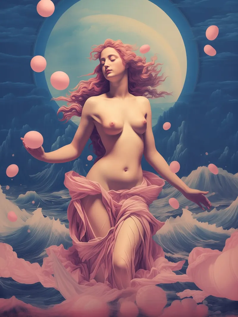 The Birth of Pop Art Venus | Freely adapted from Bottocelli canvas with Floater frame by Autofocus