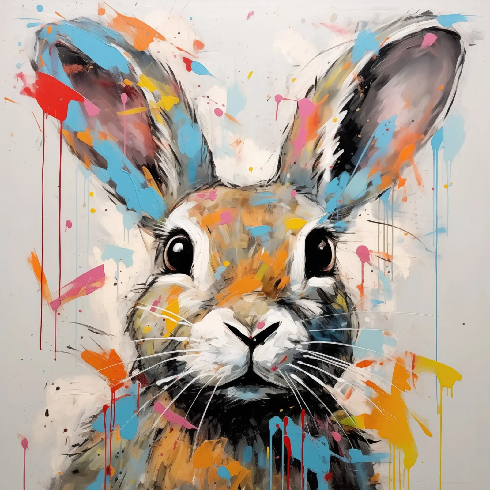 Rabbit abstract canvas by Imagine