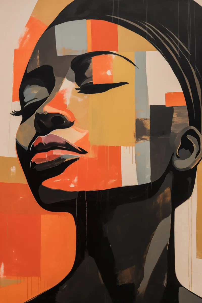 Afrikaanse vrouw canvas van Imagine