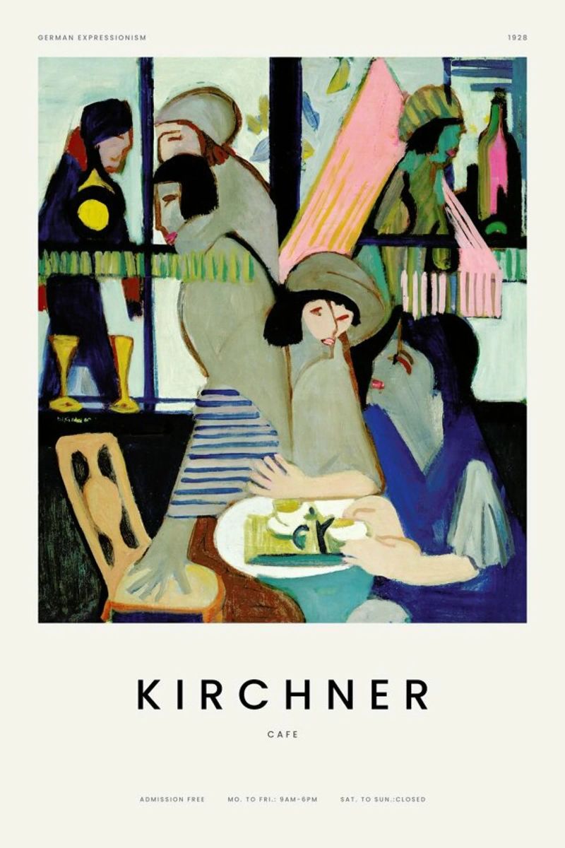 Kirchner - Cafe Poster von Vintage by JUNIQE