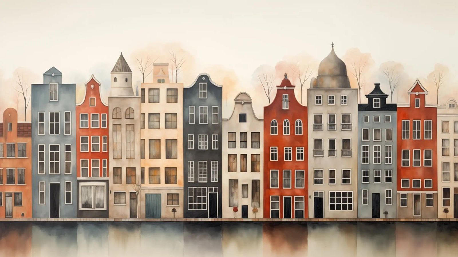 Canal houses poster by Imagine