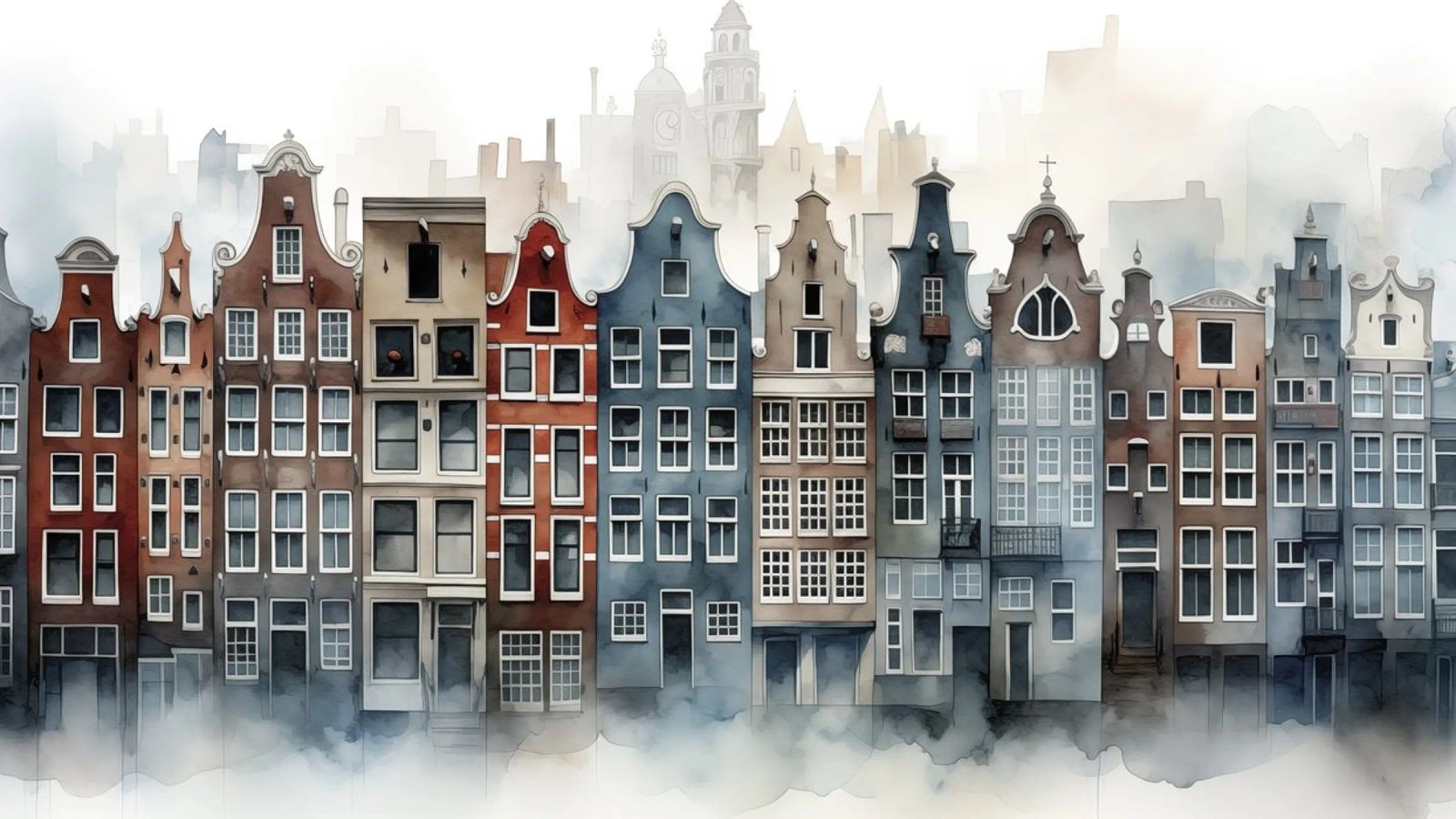 Grachten panden poster van Imagine