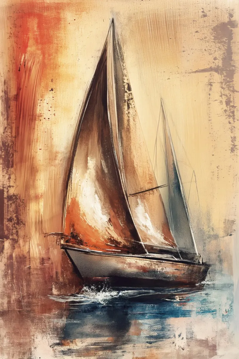 Zeilboot astratto pellicola backlit da Imagine