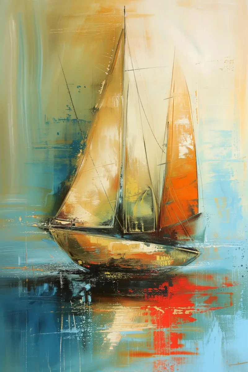 zeilboot astratto pellicola backlit da Imagine