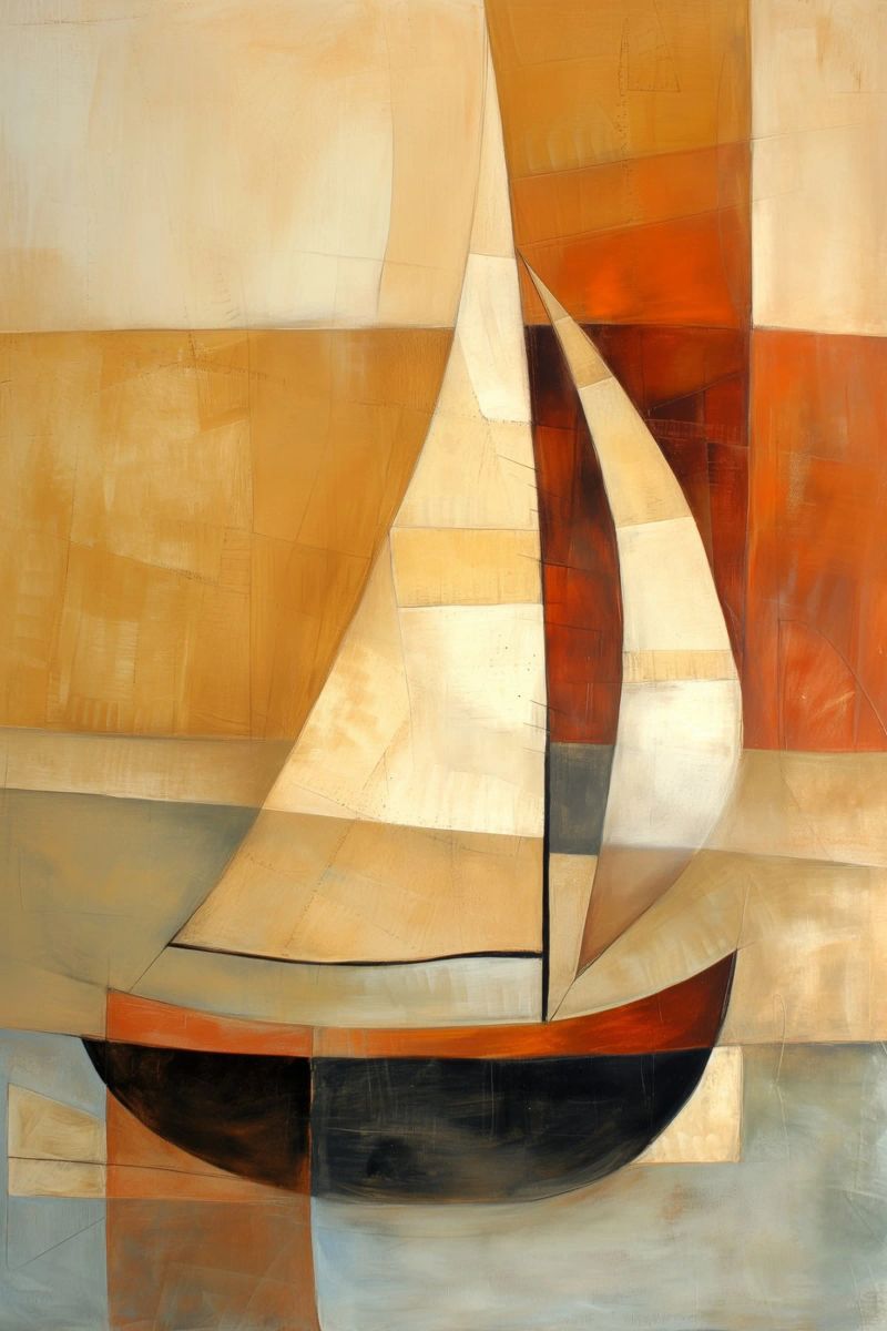 zeilboot abstract poster by Imagine