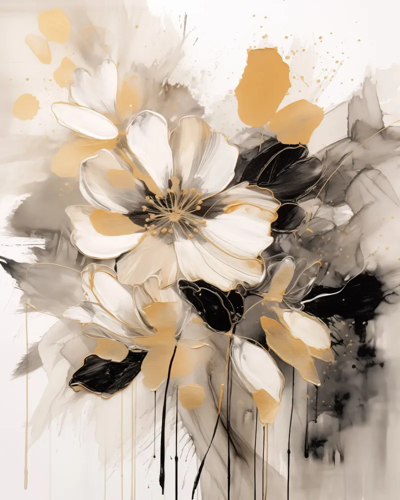 flores abstractas metacrilato de Imagine