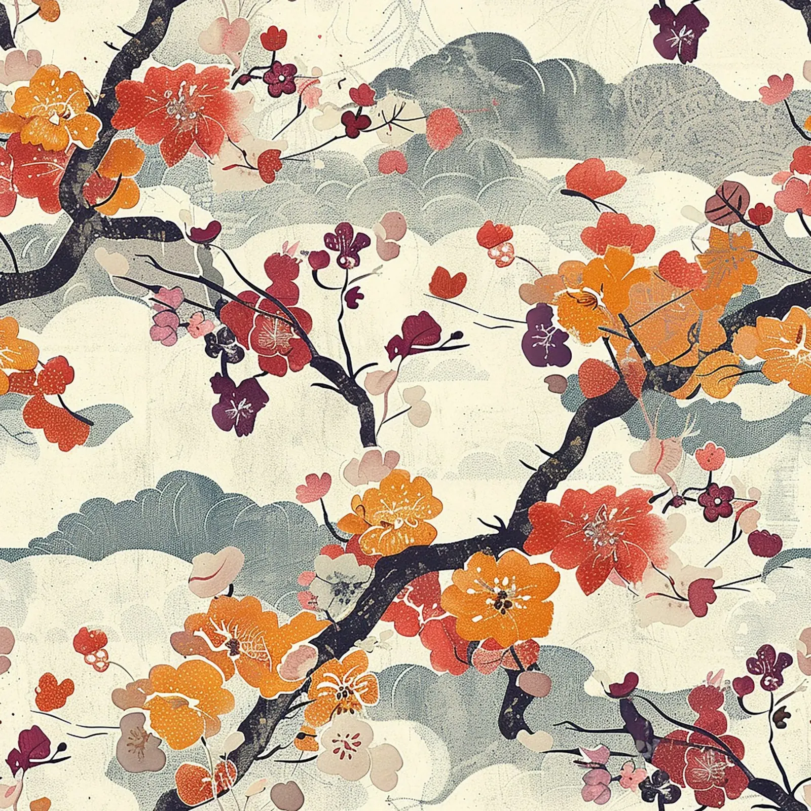 Sakura Serenity carta hahnemühle da Botanical Pattern House