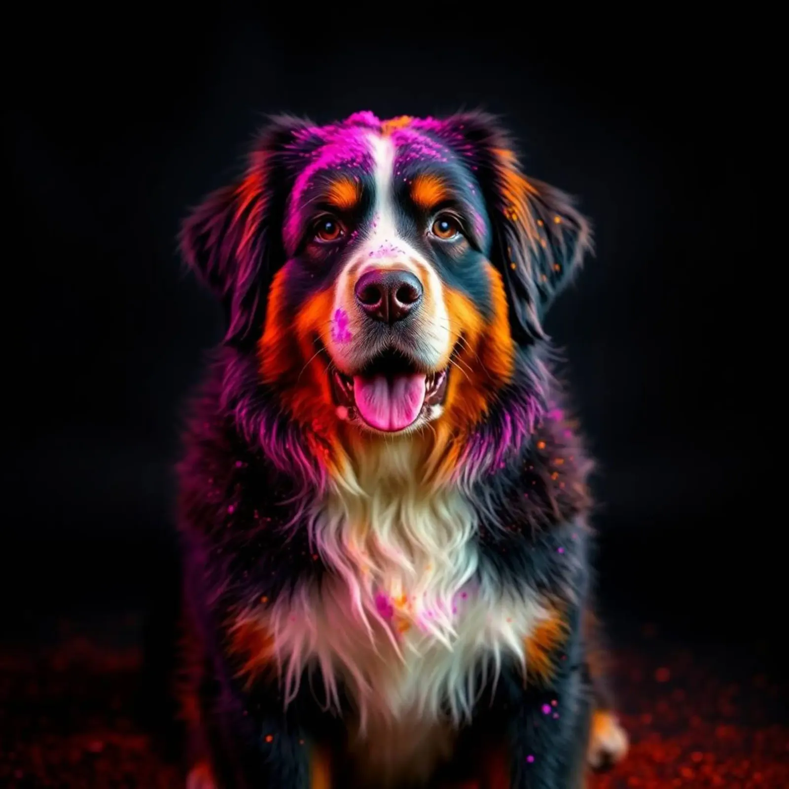 The colorful Bernese Mountain Dog #112 hahnemühle by Yumis.Beargang.and.Me