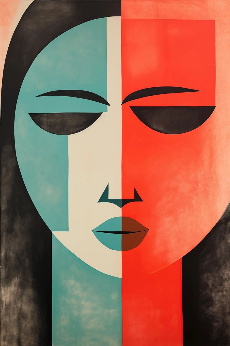 Abstraktes Gesicht Poster von Imagine