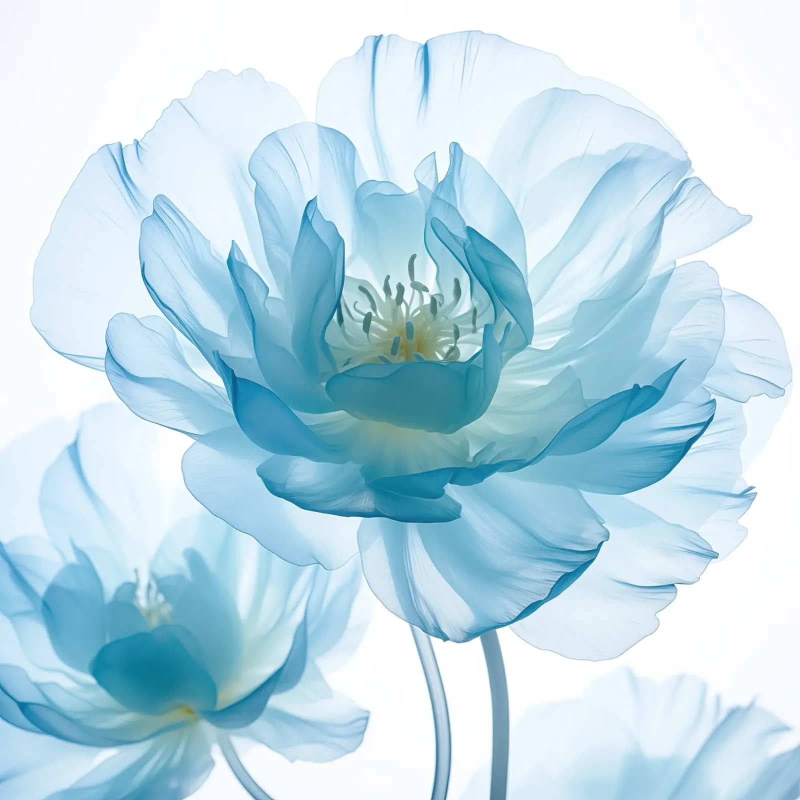 Fiore blu pellicola backlit da Imagine