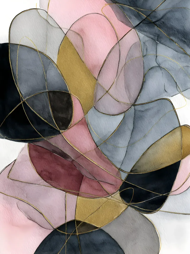 Pink and Black Abstract pellicola backlit da Gypsy Galleria