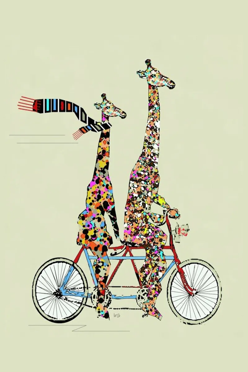 giraffes days lets tandem poster da Brian Buckley