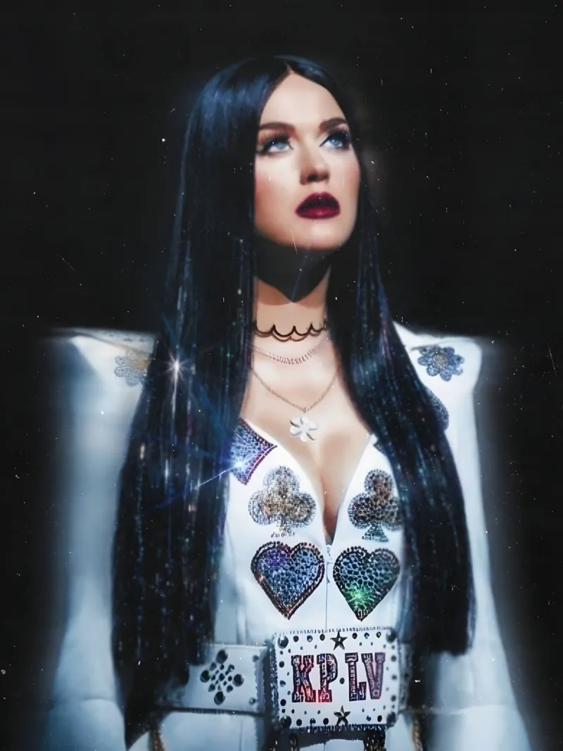 Katty Perry pellicola backlit da Low poly art