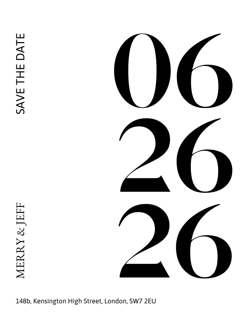 Personalisierung von Einladungen Backlit Folie von YV TYPOGRAPHY