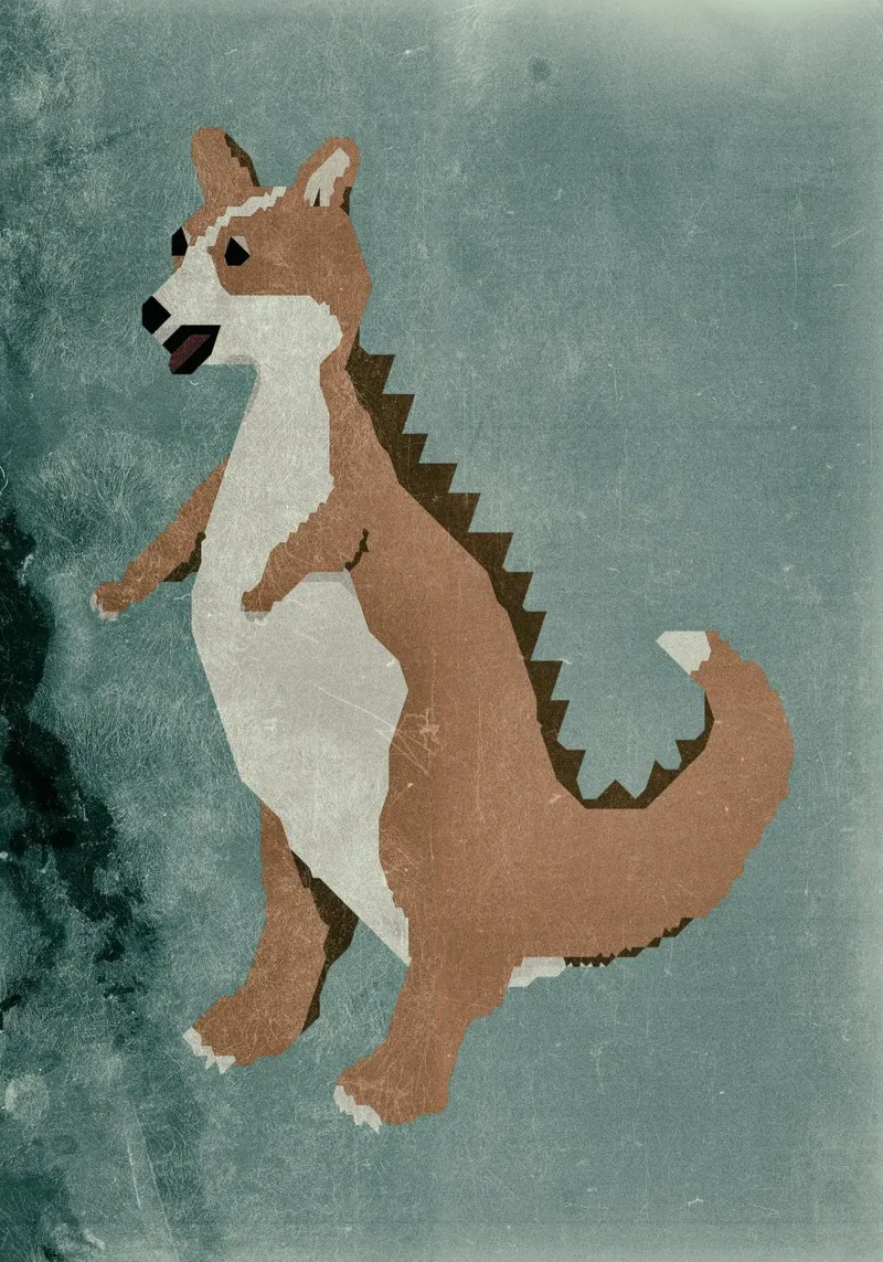 Corginnosaurus Rex plexiglass da Wagnerps