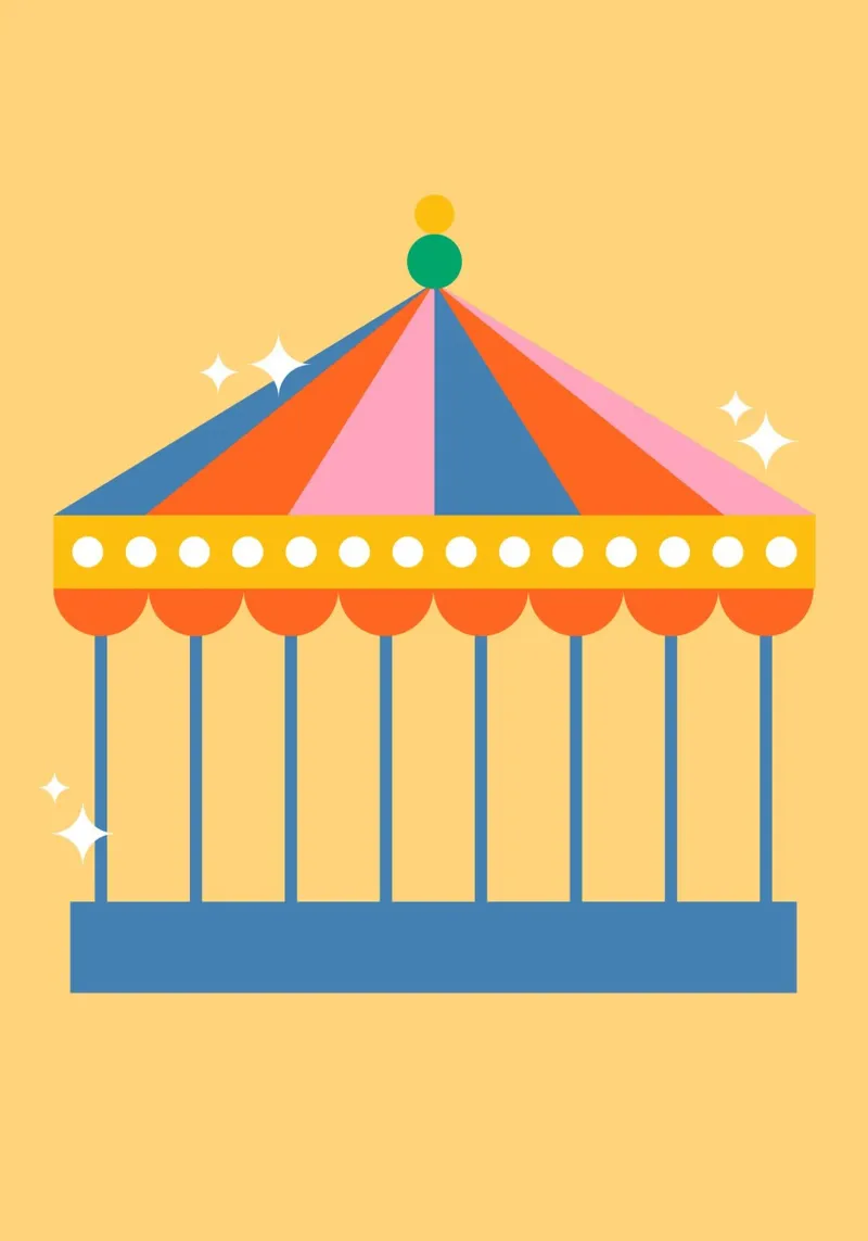 Carnaval Carousel Tent pellicola backlit da galihstudio