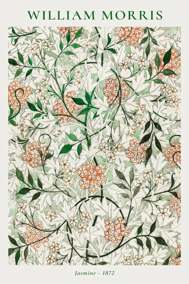 design ornamentale flowerv vittoriano william morris pellicola backlit da komo store