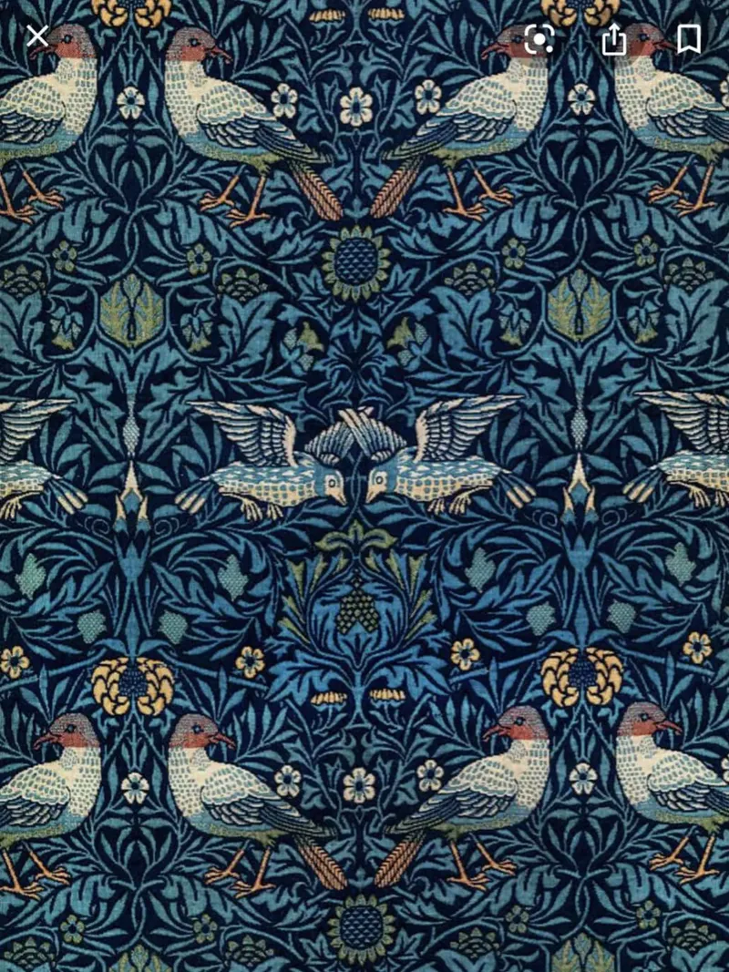 uccelli fiori ripetizionewilliam morris pellicola backlit da komo store