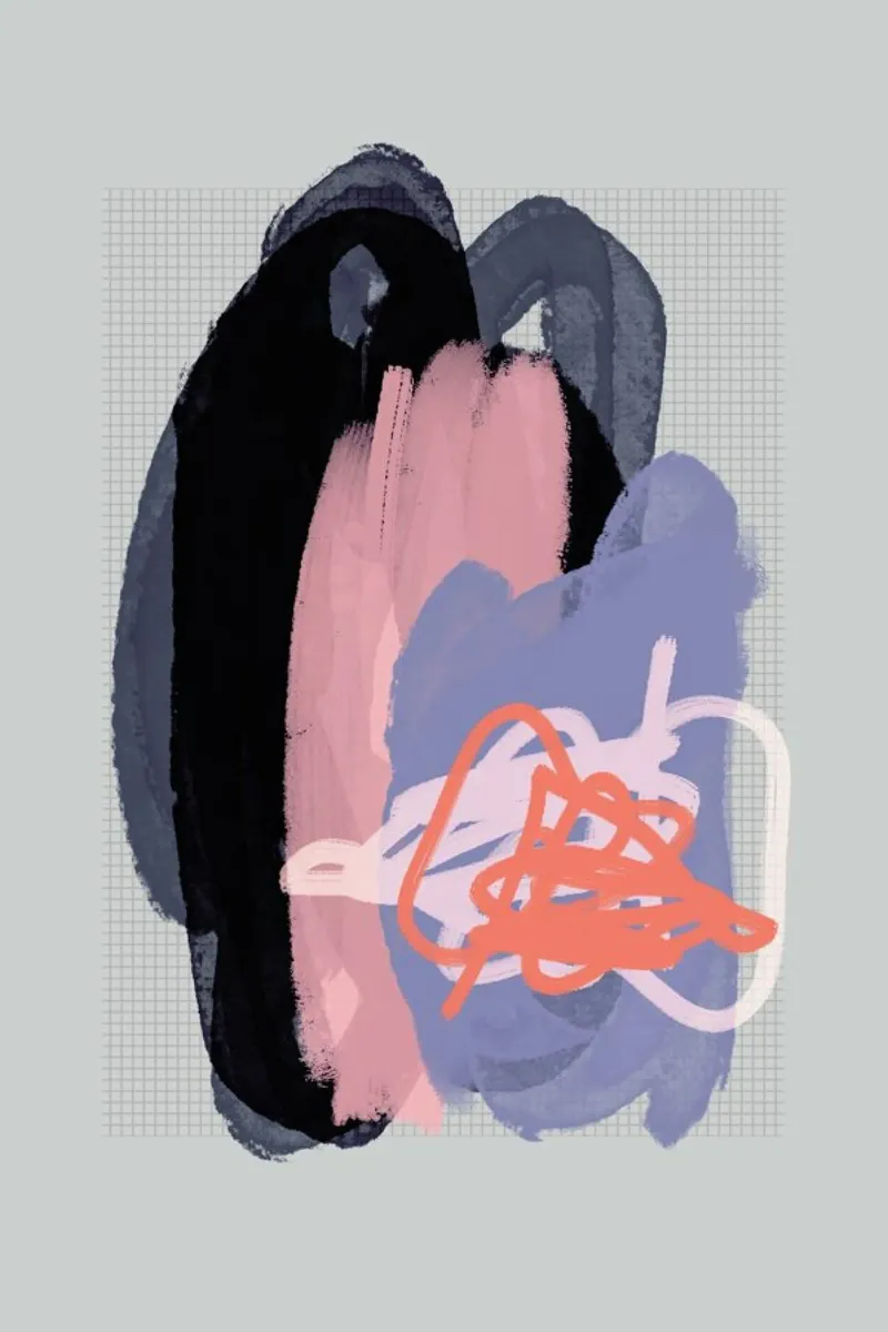 Abstract Brush Strokes 35 carta hahnemühle da Mareike Böhmer