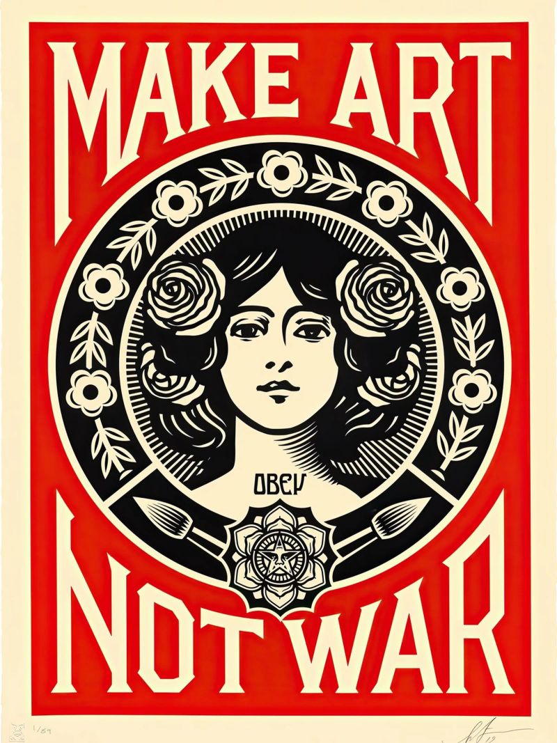 MACHT KUNST STATT KRIEG Poster von American Poster