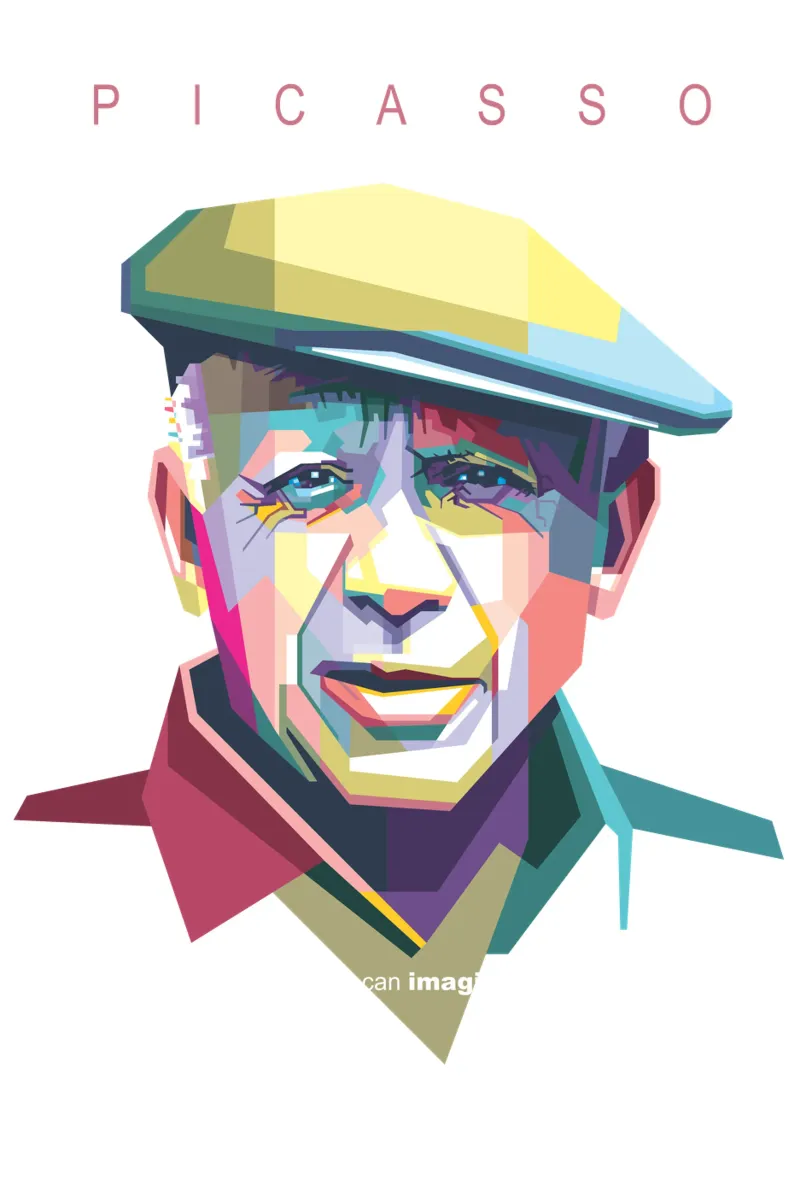 Picasso Pop Art WPAP pellicola backlit da Alkahfsmart