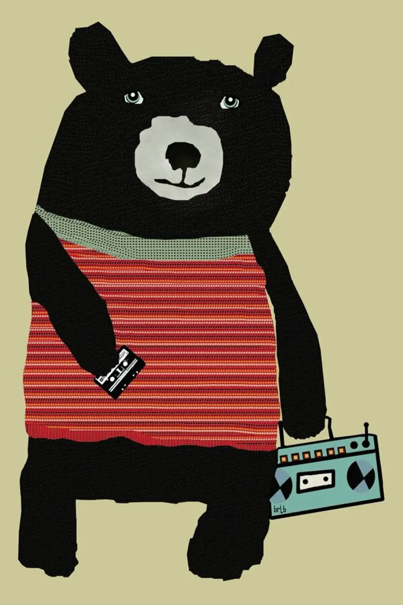 boomer bear carta hahnemühle da Brian Buckley