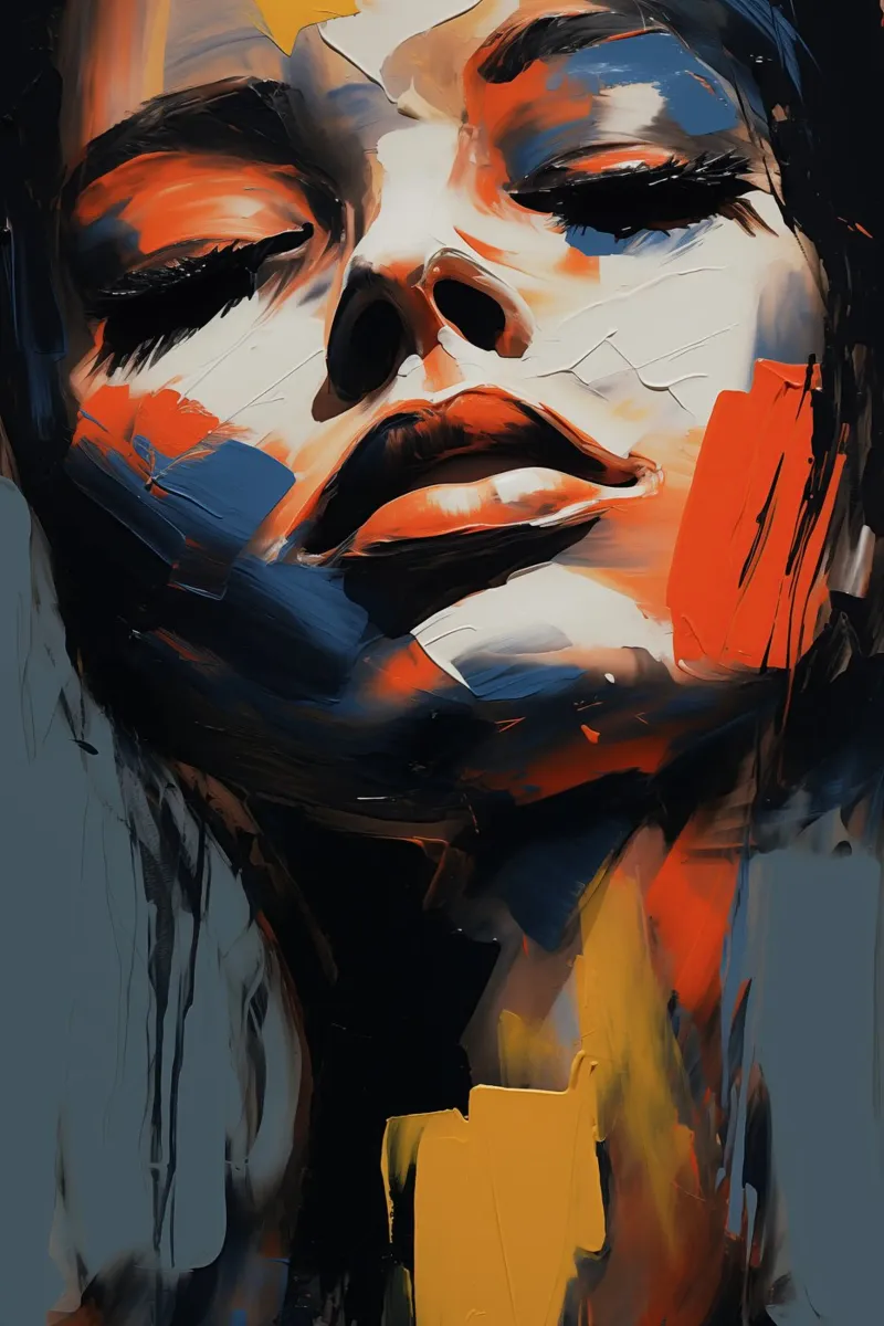 Abstract face canvas by Imagine