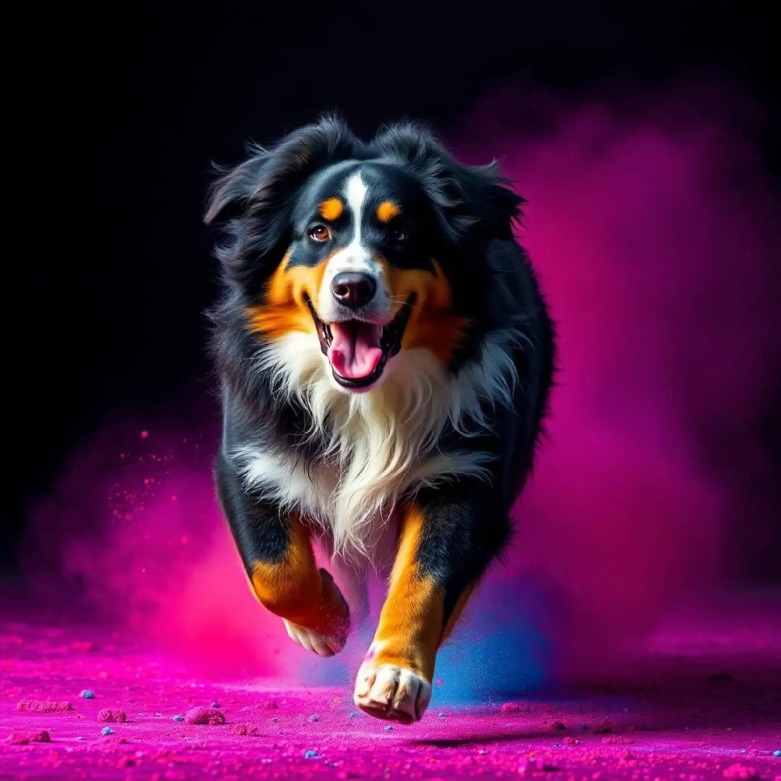 The colorful Bernese Mountain Dog #115 canvas by Yumis.Beargang.and.Me