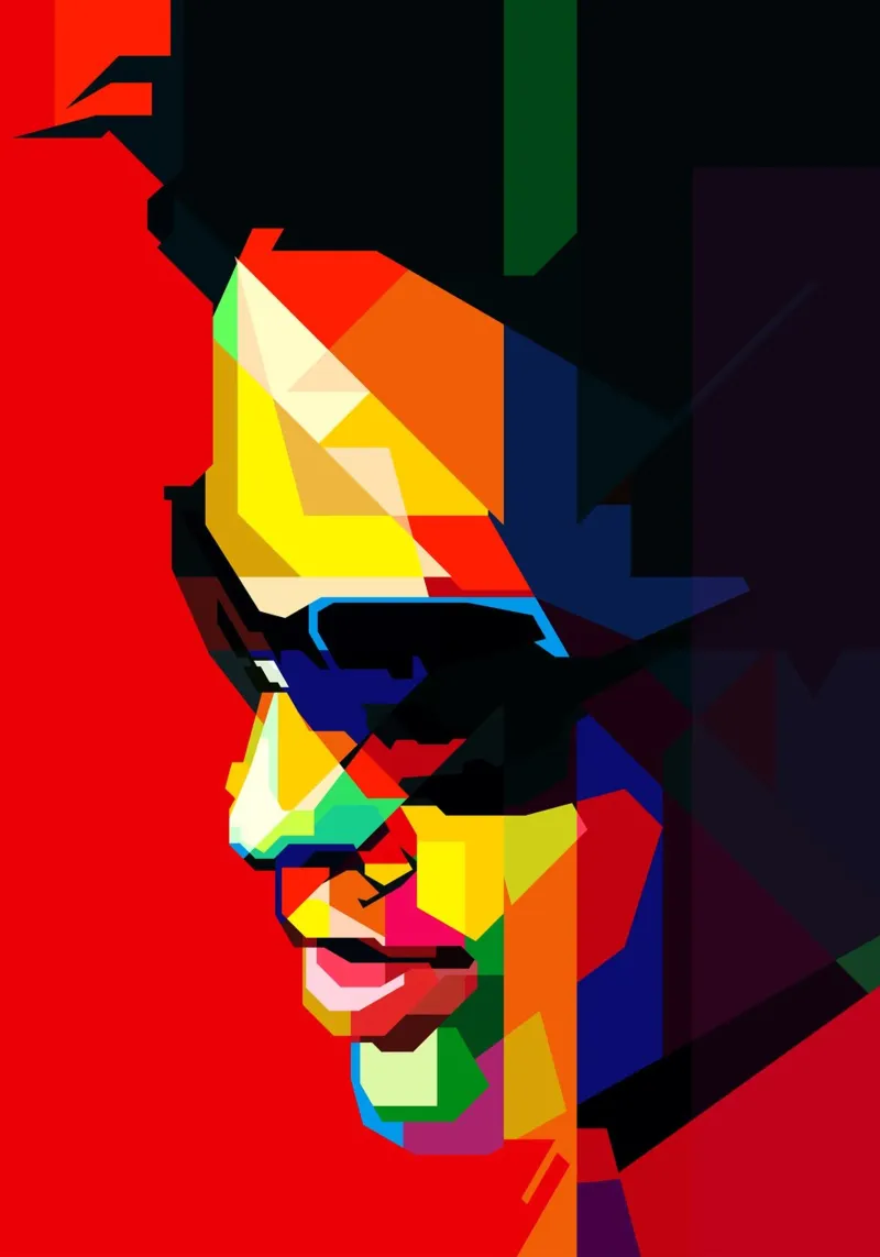 Lenny Kravitz Star del rock statunitense WPAP Trending Now pellicola backlit da Artkreator