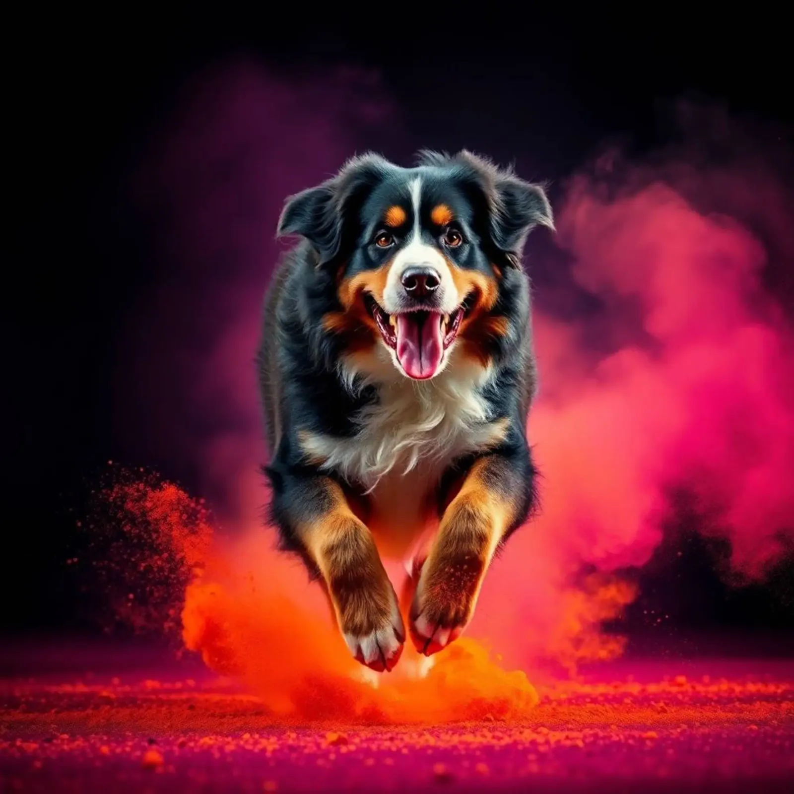 The colorful Bernese Mountain Dog #122 hahnemühle by Yumis.Beargang.and.Me